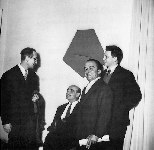 Argan, Fontana, Palazzoli e Crispolti alla Galleria Blu, Milano, 1964