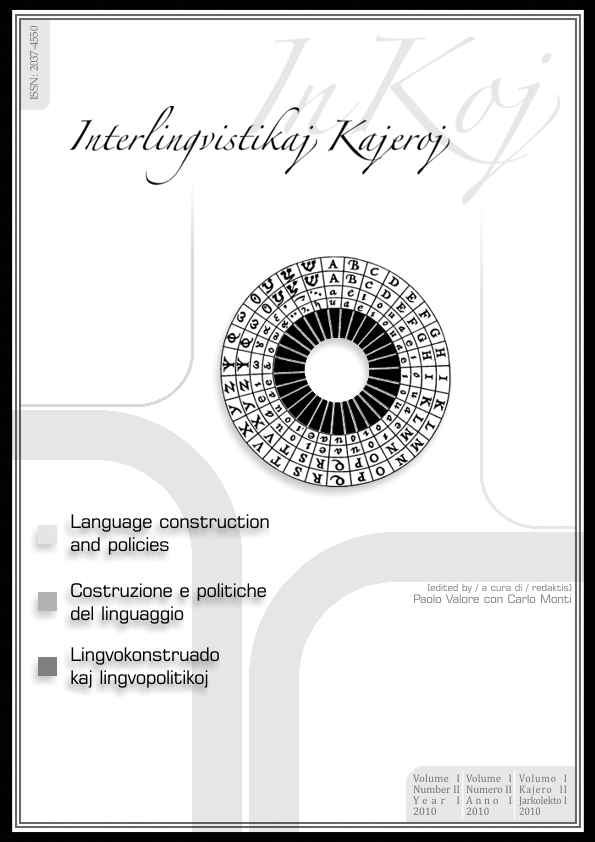 					View Vol. 1 No. 2 (2010): Language construction and policies / Lingvokonstruado kaj lingvopolitikoj
				