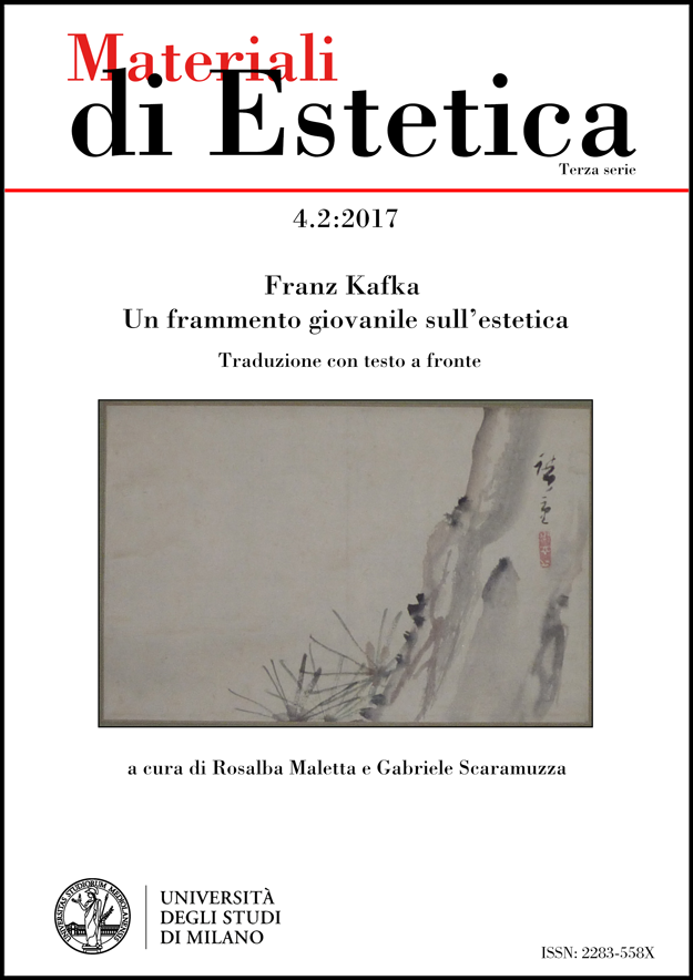 					Visualizza N. 4.2 (2017): Franz Kafka. Un frammento giovanile sull'estetica
				