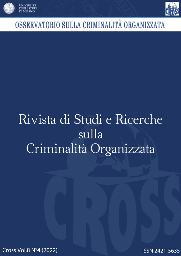 					Visualizza V. 8 N. 4 (2022): Rivista di Studi e Ricerche sulla criminalità organizzata
				